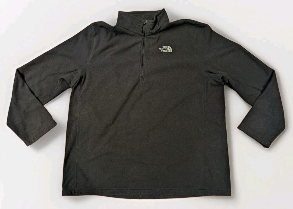 The North Face Mens XL Black 1/4 Zip Fleece Pullover Jacket Outdoor Hiking